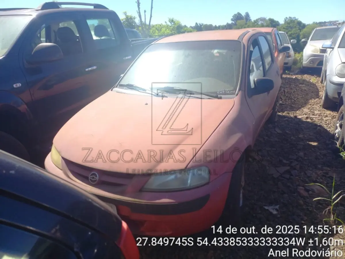 LOTE 001 - GM/CELTA 4P SPIRIT, placas AMP9102, ano/modelo: 2005/2005, na cor VERMELHA, Chassi:  9BGRX48J05G193684, RENAVAM: 00851290914.