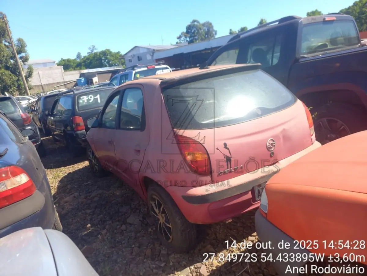 LOTE 001 - GM/CELTA 4P SPIRIT, placas AMP9102, ano/modelo: 2005/2005, na cor VERMELHA, Chassi:  9BGRX48J05G193684, RENAVAM: 00851290914.