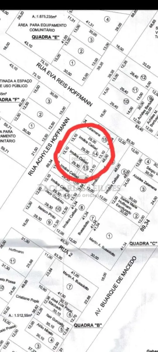 LOTE 003 - Parte ideal de uma área de terras, localizado dentro do todo maior “UMA ÁREA DE TERRAS RURAIS, com capões de restinga e matos, com a área de 186.389,00m², situada no lugar “sem denominação especial”, em André da Rocha – RS, confrontando: Com a Estrada Geral Buarque de Macedo, com a estrada que vai de André da Rocha ao despraiado, com terras de sucessores de Firmino Jaques, Atílio Gilioli e Manoel Vierira Prestes, com UMA CASA de moradia de madeira, edificada em 1968, com 80,00m², sob nº 1582”, parte ideal assim descrita conforme Laudo de Avaliação: Lote Urbano 14. Descrição: medindo 13,10m x 29,30m, com área total de 383,83 m² (p. 4).  Situação: Área sem incidência de APP conforme relatório técnico (p. 4).