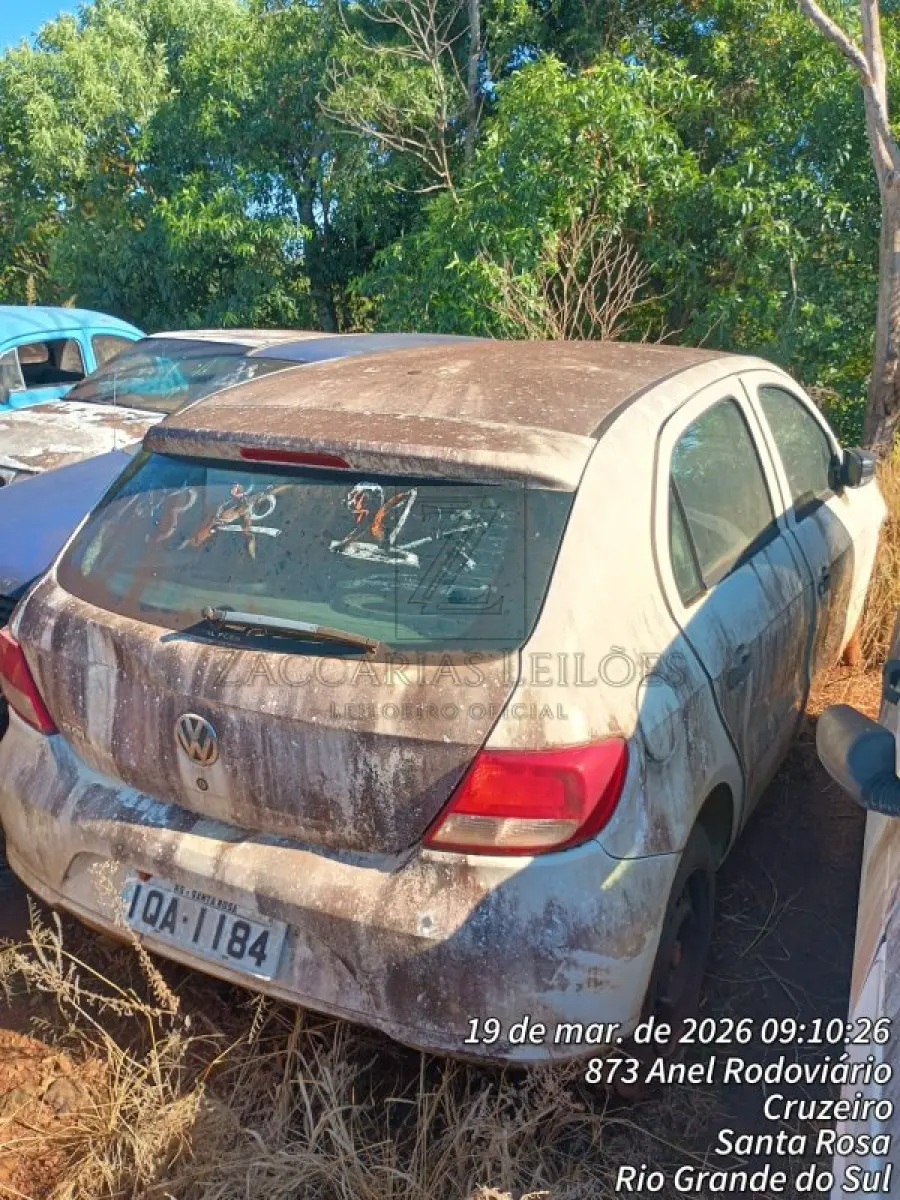 LOTE 011 - VW/GOL 1.0, Placa: IQA1184, Ano modelo: 2009/2009, Cor: BRANCA, Chassi:  9BWAA05U5AT057135, Motor: CCN253682, RENAVAM: 00157277003.