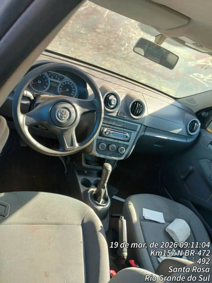 LOTE 011 - VW/GOL 1.0, Placa: IQA1184, Ano modelo: 2009/2009, Cor: BRANCA, Chassi:  9BWAA05U5AT057135, Motor: CCN253682, RENAVAM: 00157277003.