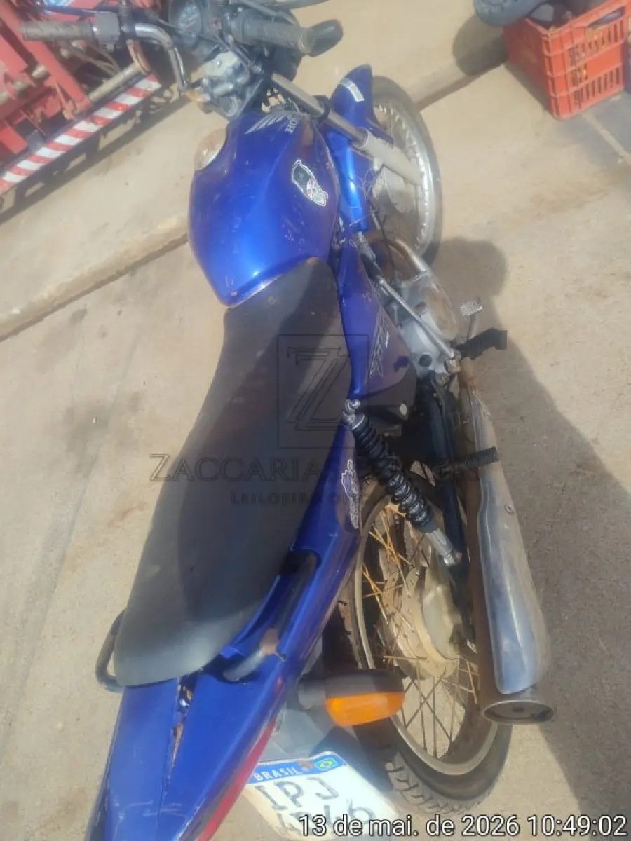 LOTE 018 - HONDA/CG 150 TITAN KS, Placa: IPJ4D46, Ano/modelo: 2008/2008 Cor: AZUL, Chassi:  9C2KC08108R331892, Motor: KC08E18331892, RENAVAM: 00116103027.