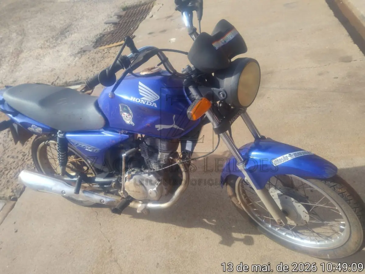 LOTE 018 - HONDA/CG 150 TITAN KS, Placa: IPJ4D46, Ano/modelo: 2008/2008 Cor: AZUL, Chassi:  9C2KC08108R331892, Motor: KC08E18331892, RENAVAM: 00116103027.