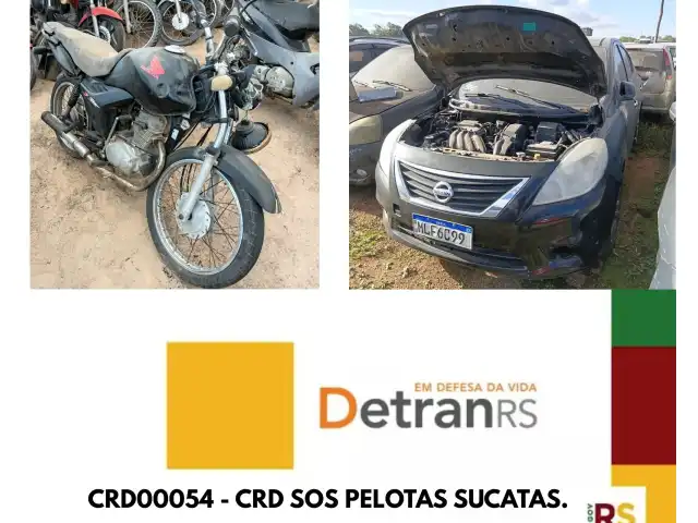LEILÃO DETRAN/RS CRD00054 - SOS PELOTAS - SUCATAS