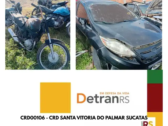 LEILÃO DETRAN/RS - CRD00106 - CORDEIRO'S SERVIÇO DE REMOÇÃO SANTA VITORIA DO PALMAR- SUCATAS