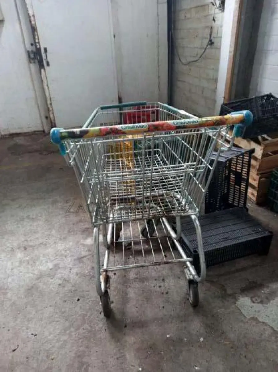 LOTE 054 - 6 (seis) carrinhos de  compras grandes, em estado de sucata. Valor unitário R$ 20,00.
