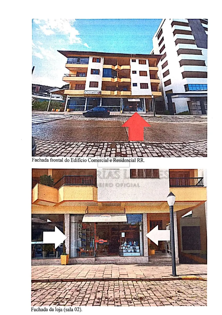 LOTE 003 - IMÓVEL: SALA 02, do Edifício Comercial e Residencial RR, localizada no térreo ou segundo pavimento, com acesso pela Av. 23 de Maio, 684, à direita de quem olha o Edifício pela mesma Avenida, nesta cidade, com a área real privativa de 43,32m², área real de uso comum 0,73m², área real total de 44,05m², correspondendo-lhe nas partes de uso comum, indivisíveis e inalienáveis inclusive no terreno onde o mesmo se acha edificado, a fração ideal equivalente a 0,02613. O terreno onde o mesmo se acha construindo é designado de UM TERRENO URBANO, nesta cidade, com 500,00m², no quarteirão formado pelas ruas Antonio Mattiello, General Neto e Gonçalves Dias e Av. 23 de Maio, distante 15,00m da esquina da Rua Antonio Mattiello e Av. 23 de Maio, medindo 25,00m de frente, ao oeste, à Avenida 23 de Maio, lado par, por 20,00m de extensão da frente ao fundo, por ambos os lados, o qual entesta no fundo, ao leste, onde tem a mesma medida da frente, com terreno de Zelinda Pauletto Pelle; dividindo-se por um lado, ao norte, com terreno de Darcy e Jandir Angelo Silvestri; e , pelo outro lado, ao sul, com terreno de Maria Garbin Pellizzari. Matrícula 224 do R.I de Nova Bassano RS.