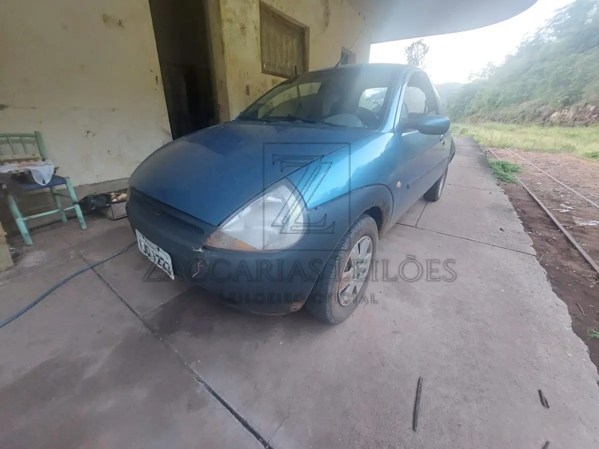 LOTE 002 - Ford/Ka, cor azul, ano/modelo 2000, placas IJQ1223, Renavam 742940802.