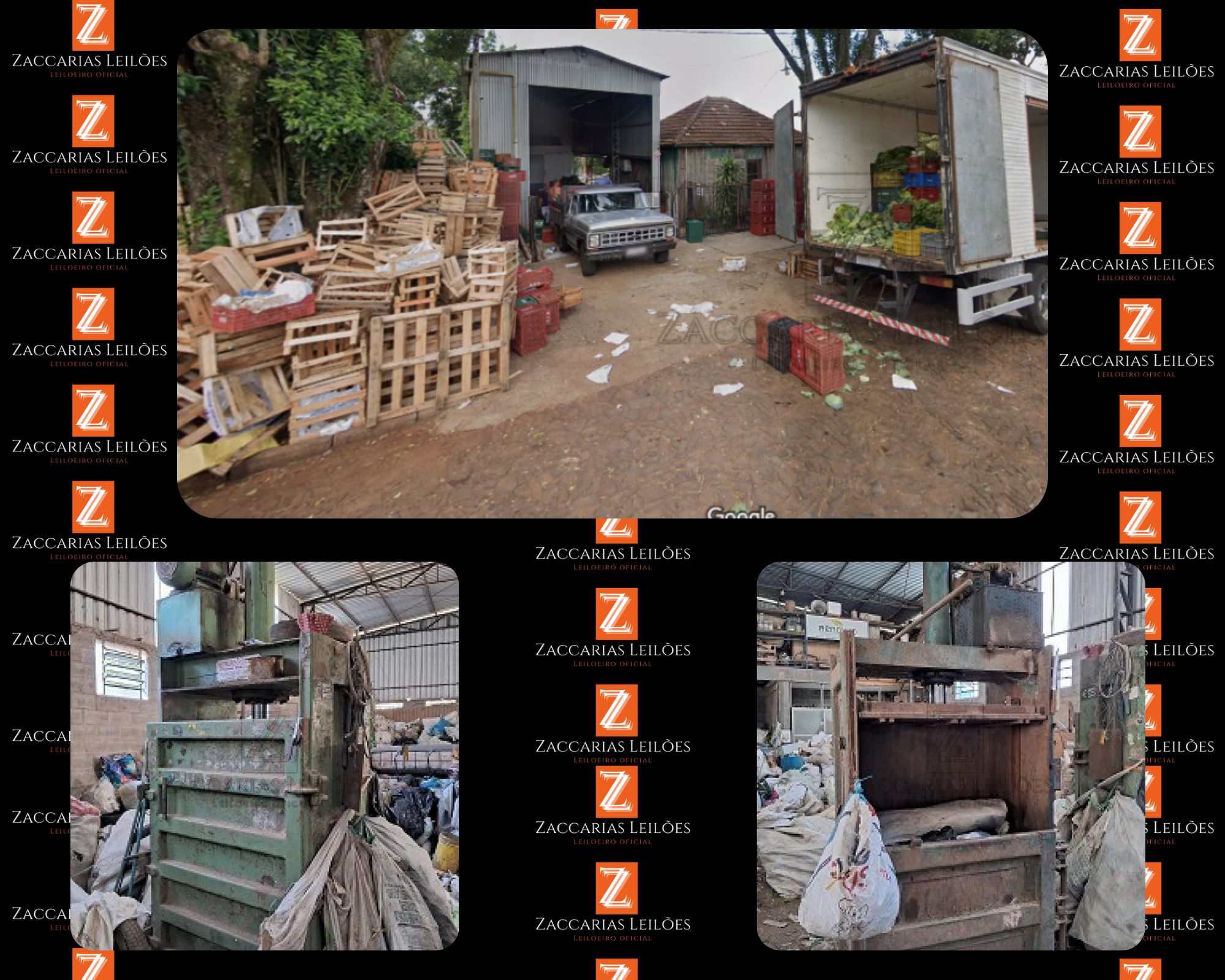 Leilão de Imóvel localizado no Municipio de Santa Rosa-RS. e Prensas para Compactação.